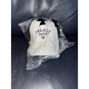 Under Armour Project Rock Trucker Snapback Hat White Black Size OSFM 1369815 100